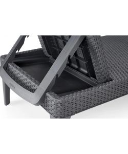 Keter Lettino Prendisole Jaipur - Resina Grafite - 29x187,5x58 cm