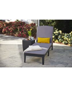 Keter Lettino Prendisole con Cuscino Jaipur Grafite
