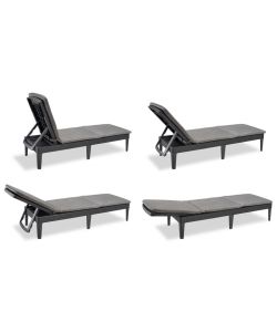 Keter Lettino Prendisole con Cuscino Jaipur Grafite