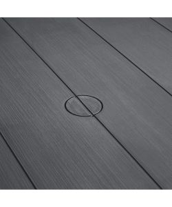 Keter Tavolo da Esterno Julie Resina Grafite 147x90 cm per 6 Persone