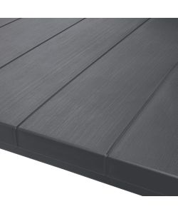 Keter Tavolo da Esterno Julie Resina Grafite 147x90 cm per 6 Persone