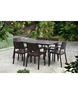 Keter Tavolo da Giardino Vintage - Grafite - 146x87 cm
