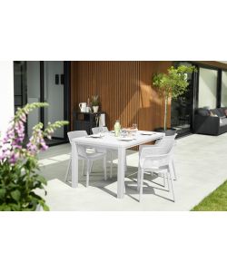 Tavolo da esterno Julie - 147x90x75h - Woodlook - Bianco Keter