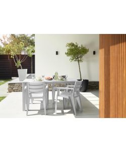 Tavolo da esterno Julie - 147x90x75h - Woodlook - Bianco Keter