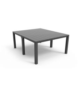 JULIE DOUBLE TABLE - 294x90x75h oppure 147x180x75h - Woodlook - Grafite Keter