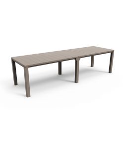 JULIE DOUBLE TABLE - 294x90x75h oppure 147x180x75h - Woodlook - Cappuccino Keter