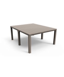 JULIE DOUBLE TABLE - 294x90x75h oppure 147x180x75h - Woodlook - Cappuccino Keter