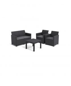 Lounge Set Marie da Esterno Keter in Resina Effetto Rattan - Completo con Cuscini