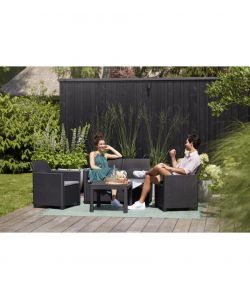 Lounge Set Marie da Esterno Keter in Resina Effetto Rattan - Completo con Cuscini