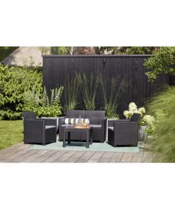 Lounge Set Marie da Esterno Keter in Resina Effetto Rattan - Completo con Cuscini
