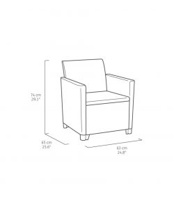 Lounge Set Marie da Esterno Keter in Resina Effetto Rattan - Completo con Cuscini