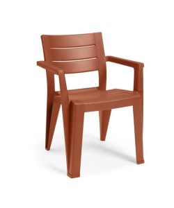 Keter Sedia Julie Terra 61,5x58,5x79 cm con Braccioli per Esterni