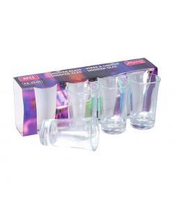 Set 4 Bicchierini da Shot in Vetro Elegante - 4,4x7 cm - 45 ml