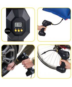 Dunlop Compressore ad Aria Portatile in Abs 12V - con Led e custodia