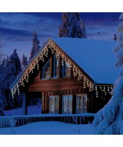 Lumineo Tenda Luminosa 259 LED Bianco Caldo Uso Interno Esterno - 11 m