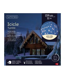 Lumineo Tenda Luminosa 259 LED Bianco Caldo Uso Interno Esterno - 11 m