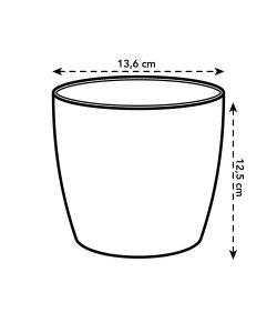 Elho Vaso Brussels - Bianco -  14 cm