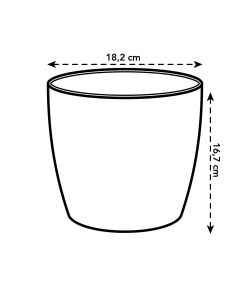 Elho Vaso Brussels - Nero -  18 cm