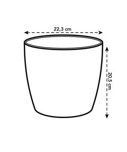 Elho Vaso Brussels - Nero - Diametro 22 cm