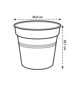Elho Vaso da Esterno Growpot - Nero - 24 cm