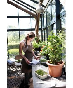 Elho Vaso Cilinder 45 cm Mild Terra per Esterno in Plastica Riciclata