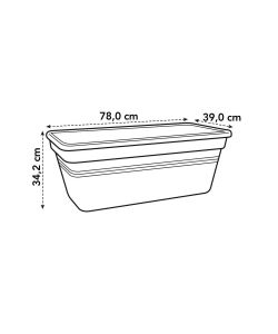 Elho Balconiera Extra Large Beige Naturale per Giardino - 78x34 cm