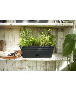 Fioriera basics trough mini 30cm Nera