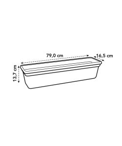 Elho Balconiera Green Basics - Beige Naturale - 80 cm