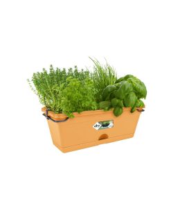 Elho Fioriera da Balcone 30 cm Mild Terra - Sottovaso Integrato, Resistente