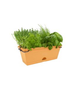 Elho Fioriera da Balcone 30 cm Mild Terra - Sottovaso Integrato, Resistente