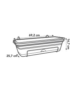 Fioriera basics trough allin1 70cm Terra