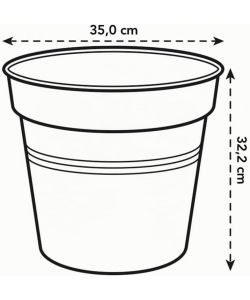 Elho Vaso Growpot 35 cm Leaf Green - Vaso da Coltivazione Moderno
