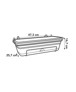 Balconiera basics trough allin1 50cm Verde