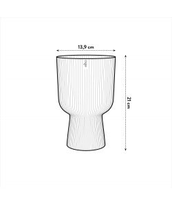 Elho Vaso Vibes Fold Coupe 14 cm Colore Rosa - Fioriera Interno Design Moderno