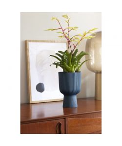 Elho Vaso Vibes Fold Coupe 14 cm Colore Deep Blue - Fioriera Rotonda Interna