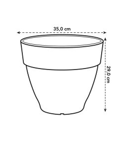 Vaso vibia campana round 35cm Bianco