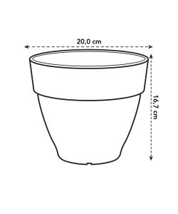 Vaso vibia campana round 20cm Bianco