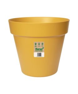 Elho Vaso Florus Paris 20 cm Mustard Rotondo per Interno ed Esterno