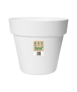 Elho Vaso Florus Paris Flowerpot Rotondo 25 cm Bianco per Interno ed Esterno
