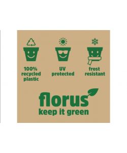 Elho Fioriera Florus Paris 35 White Vaso Rotondo per Interno ed Esterno