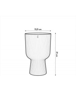 Elho Vaso Vibes Fold Coupe 14 cm Bianco Lino per Piante da Interno