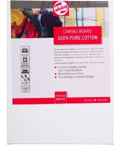 Talens Cartone Telato Bianco 18x24 cm Pannello Pittura Cotone MDF