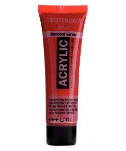 Colore acrilico Amsterdam 20 ML Rosso Trasparente