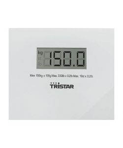 Tristar Bilancia pesapersone digitale 30x30 cm vetro grigio 150 kg