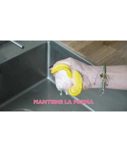 Set 3 Spugne Microfibra Ergonomiche per Pulizia Domestica