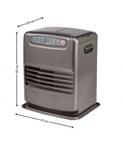Qlima Stufa Portatile Laser - Grigio Metallizzato - 3,1 kW