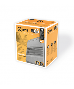 Qlima Stufa Portatile Laser - Grigio Metallizzato - 3,1 kW