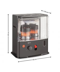 Qlima Stufa a Stopppino Portatile - 2,40 kW - 4,2 l