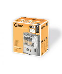 Qlima Stufa a Stopppino Portatile 2,7 kW - Silver - 455x295x495 mm
