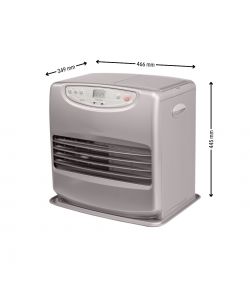 Qlima Stufa Laser Portatile Argento 4kW - 9L - 466x349x445 mm